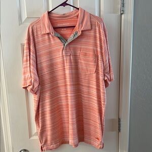 Tommy Bahama Orange Polo Shirt Lightweight Casual